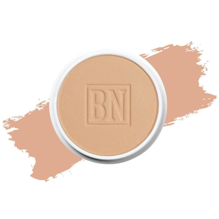 Ben Nye Color Cake Foundation PC-33 Cine Light Beige with swatch behind