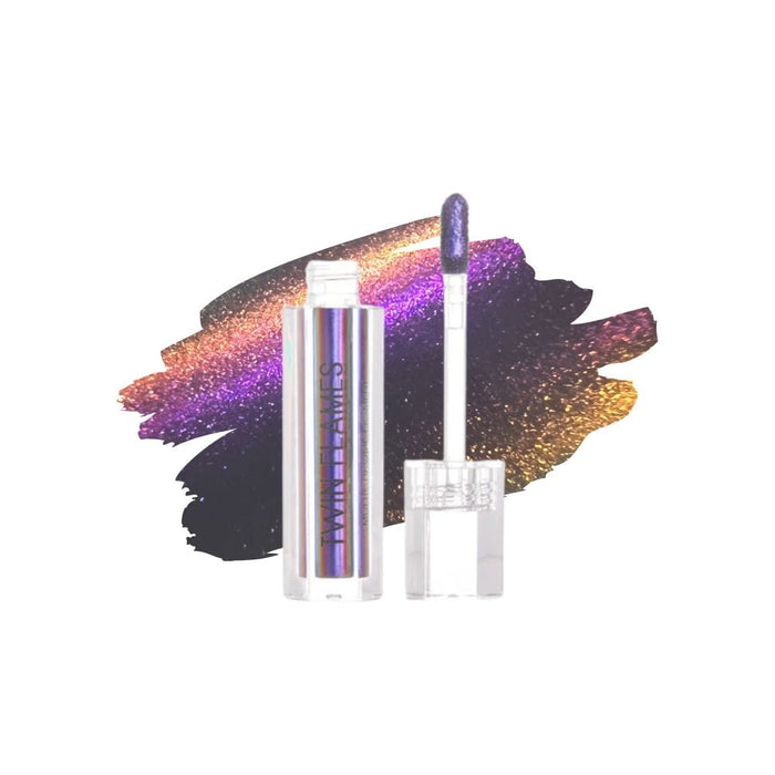 DM Twin Flames Lip Product Adore you with color swatch behind product