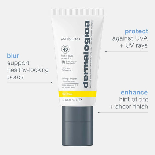 Pore Mineral Sunscreen with product info next to packaging