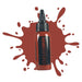 European Body Art Endura Skin Rust Red 1oz with swatch behind bottle