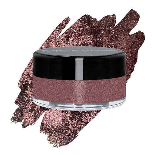 Face Atelier Shimmer Aubergine with swatch behind product