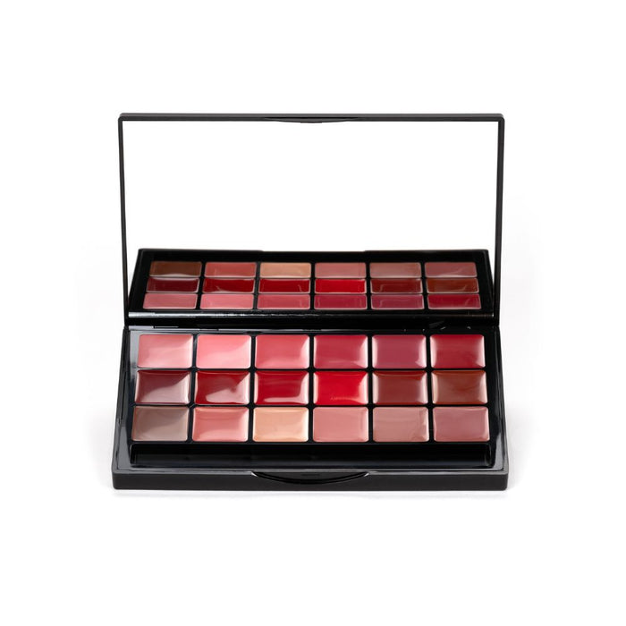 Graftobian HD Super Lip Palette Open with mirror and shades displaying