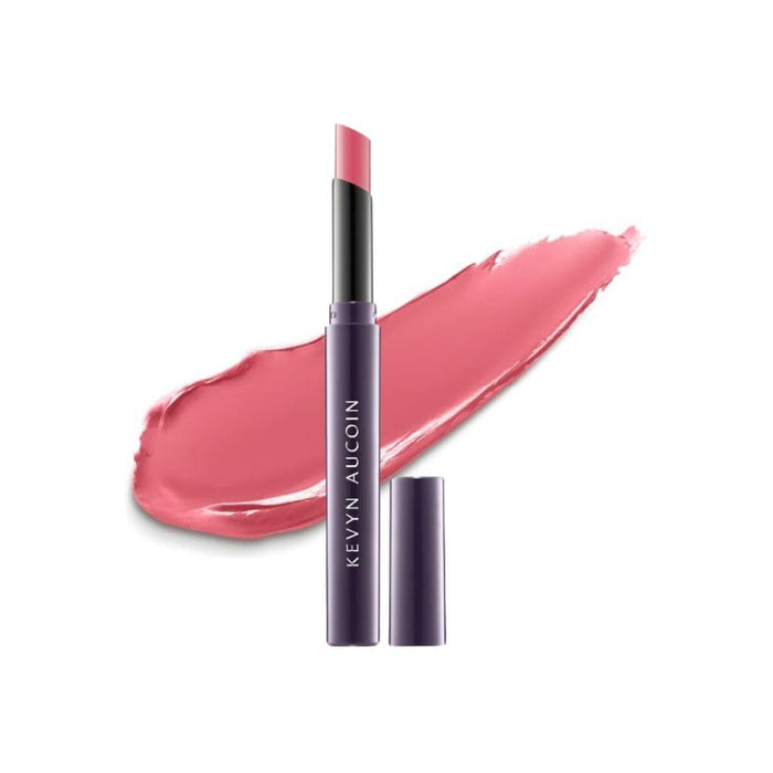 Kevyn Aucoin Unforgettable Lipstick Belle of the Ball with swatch behind product