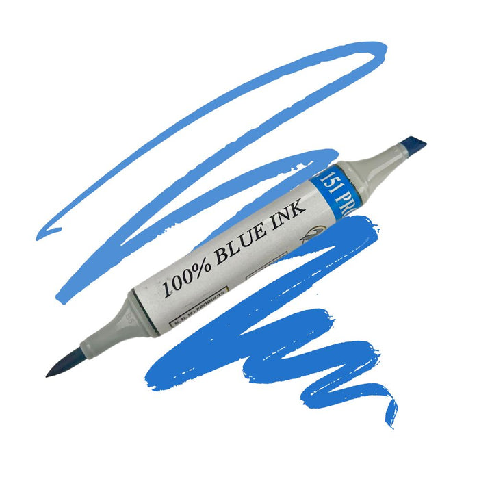 KD 151 Tattoo Pen Blue with swatch
