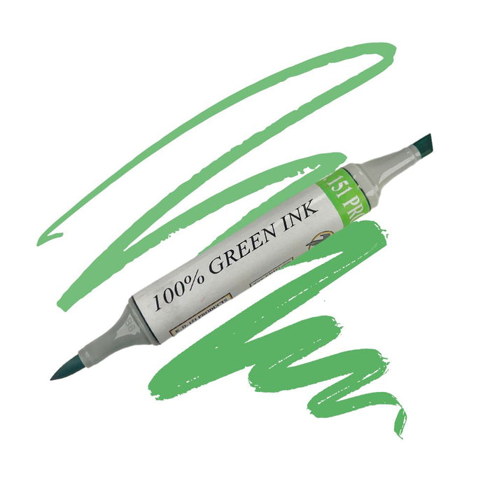 KD 151 Tattoo Pen Green with swatch