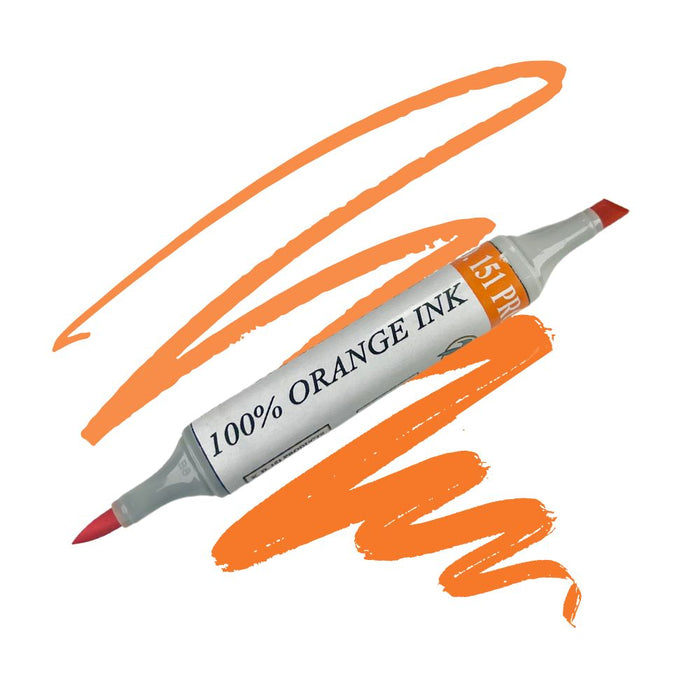KD 151 Tattoo Pen Orange with swatch