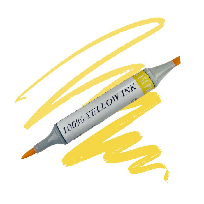 KD 151 Tattoo Pen Yellow with swatch