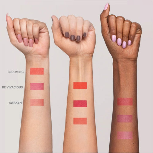 The Color Stick Arm Swatches on 3 different skin toned arms