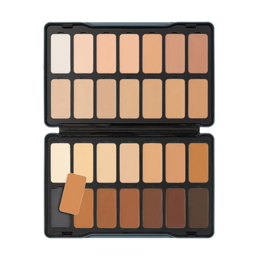 Kryolan Digital Complexion Cream Foundation Palette Digital 1 Open palette showing magnetic pan laying on palette