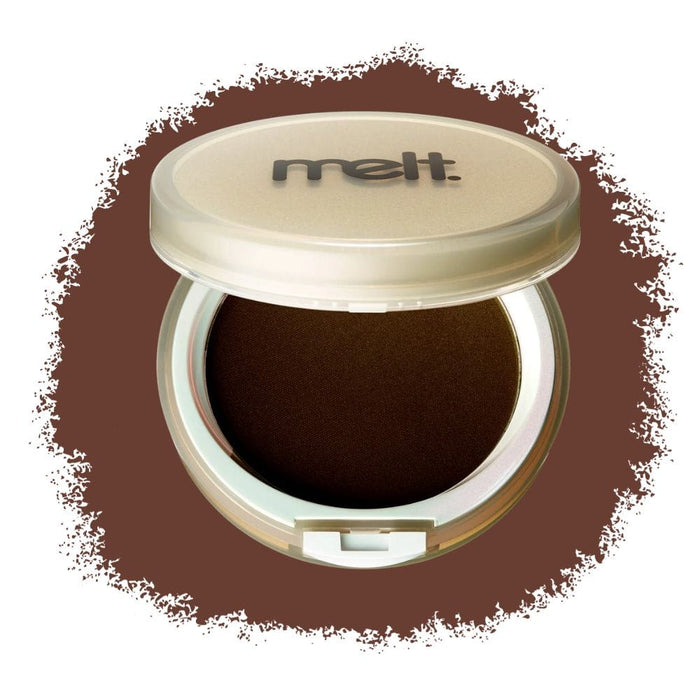 Melt Cosmetics Glazed Deep with swatch behind product