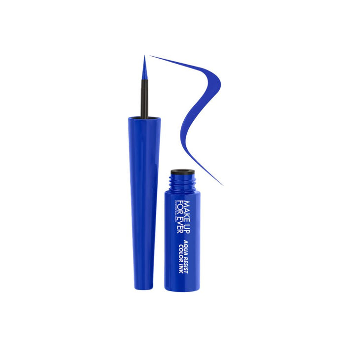 Make Up For Ever Aqua Resist Color Ink Eyeliner Cobalt with swatch