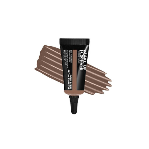 Make Up For Ever Aqua Resist Brow Sculptor 25 Medium Ash with Swatch behind it