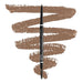 NYX Micro Brow Pencil taupe with swatch behind product