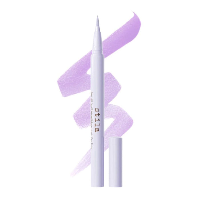 Stila Stay All Day Muted-Neon Liquid Eye Liner lavender fields with swatch behind