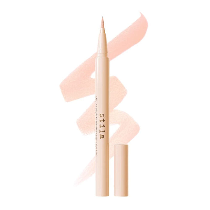 Stila Stay All Day Muted-Neon Liquid Eye Liner peach party with swatch behind