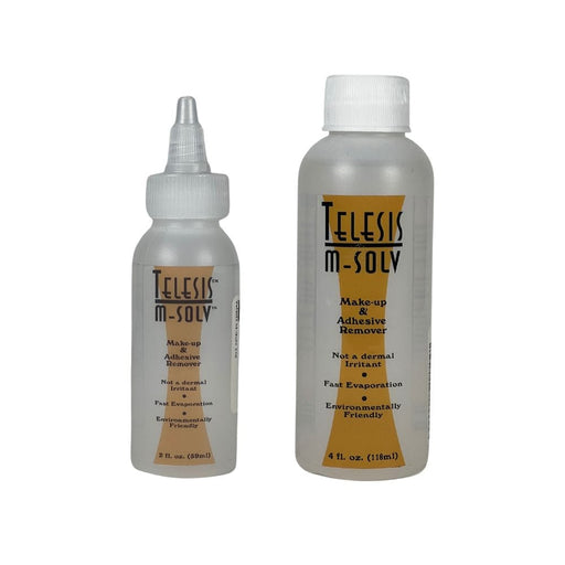 Telesis M-Solve Make-Up & Adhesive Remover sizes 2 ounce and 4 ounce 