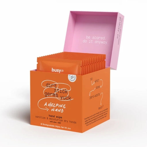 Busy Co Refresh Hydrating Hand Sanitizing Wipes 15 Wipes 