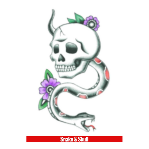 Hook Up Tattoos Snake & Skull