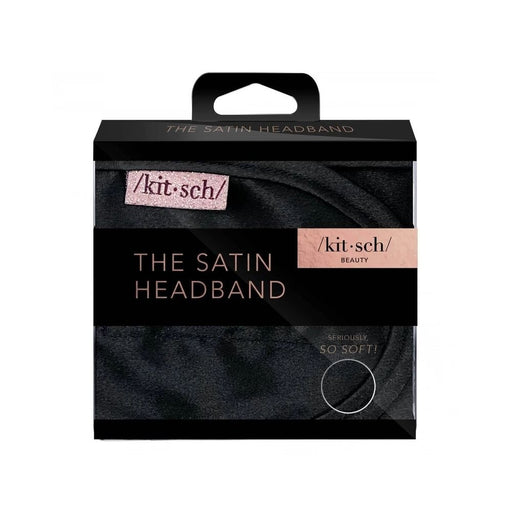 Kitsch Satin Sleep Headband Black Packaging Stylized 