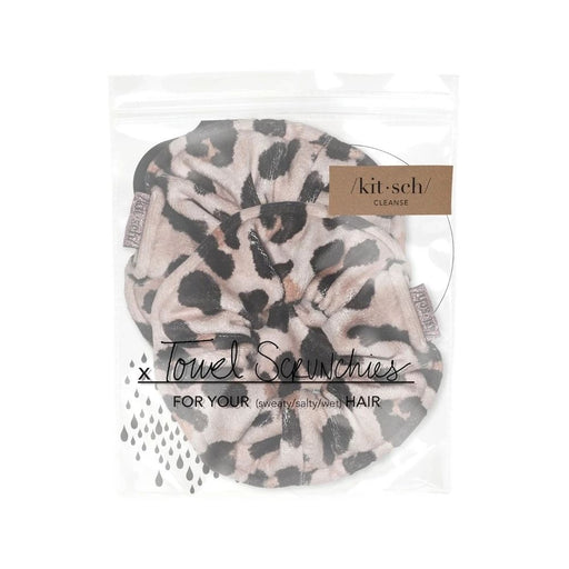 Kitsch Microfiber Towel Scrunchies Leopard Packaging Stylized 