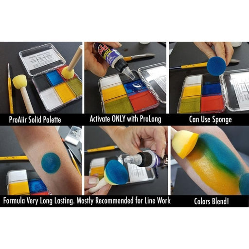 ProAiir Solids Hybrid Water Resistant Trauma Makeup Palette Tips