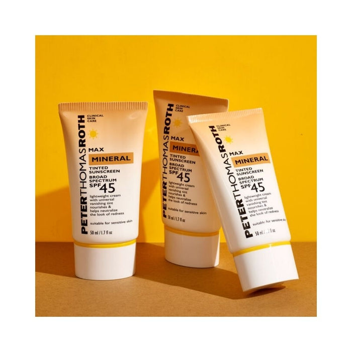 Peter Thomas Roth Max Mineral Tinted Sunscreen Broad Spectrum SPF 45 Stylized Trio 