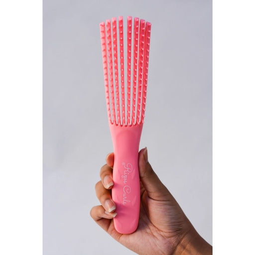 Rizos Curls Pink Detangling Flexi Brush  Stylized 2 