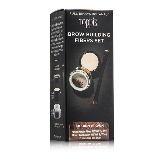 Toppik Brow Building Fibers Set Medium Brown