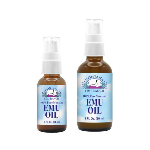 Pure Montana Emu Oil Glass bottles with caps