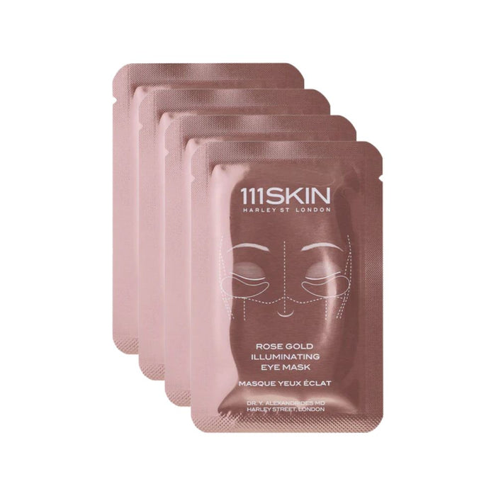 111Skin Rose Gold Illuminating Eye Mask 4 Count of individual packets