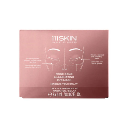 111Skin Rose Gold Illuminating Eye Mask 8 Count box