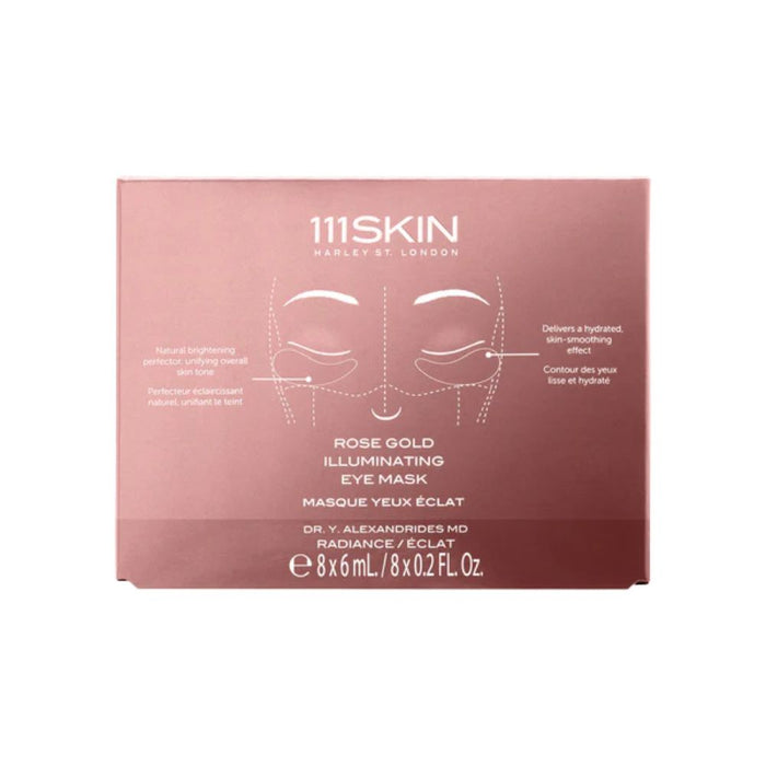 111Skin Rose Gold Illuminating Eye Mask 8 Count box