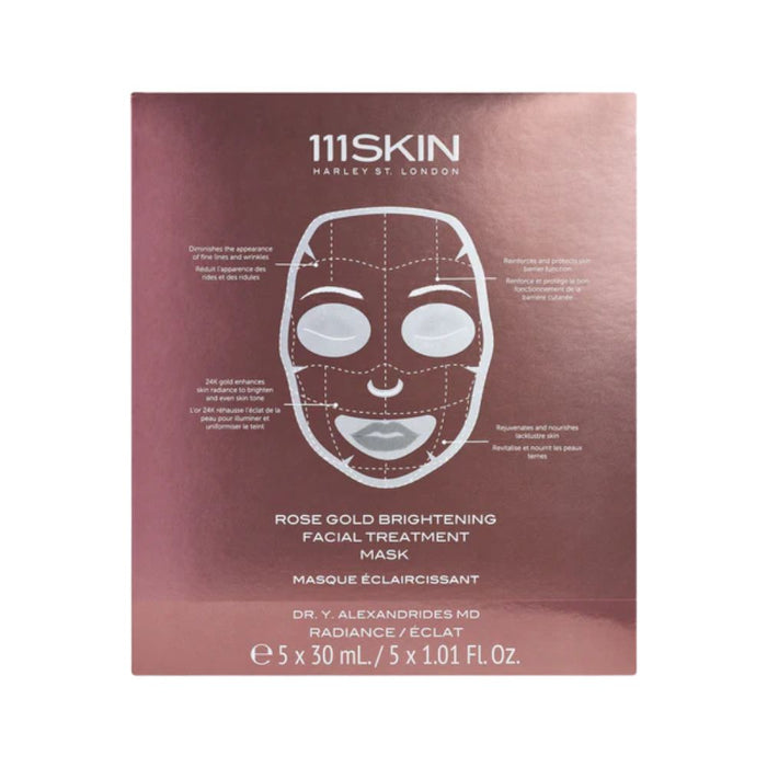 111Skin Rose Gold Brightening Facial Treatment Mask 5 count