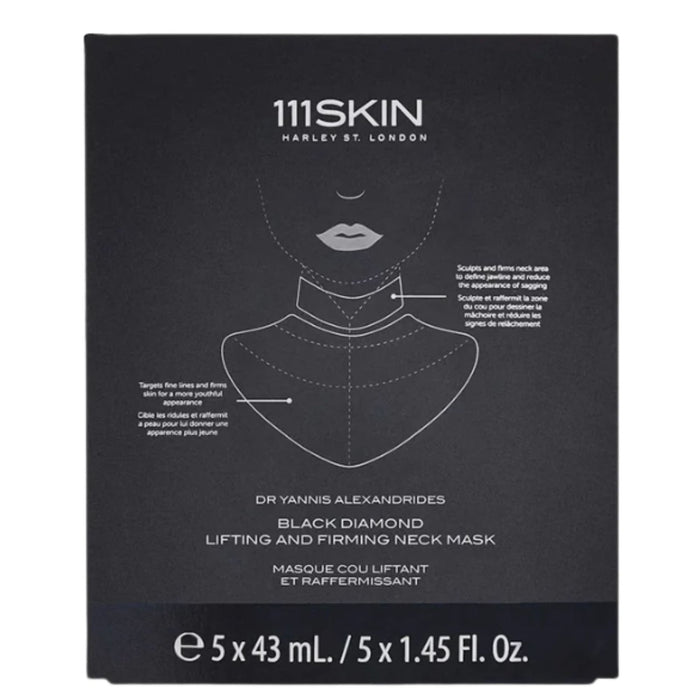 111Skin Black Diamond Lifting & Firming Neck Mask 5 Count packshot