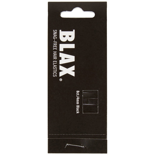 Blax Snag-Free Elastics Black 4mm 8 count
