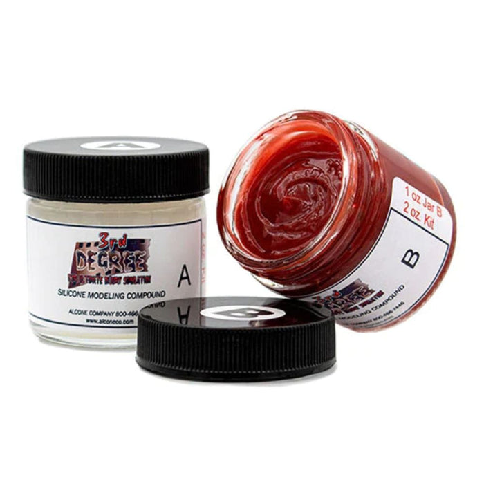 3rd Degree Blood Red Kit 2oz jars with one open