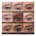 Anastasia Beverly Hills MicroStroke Brow Pens applied on the eyebrow with shade names under 