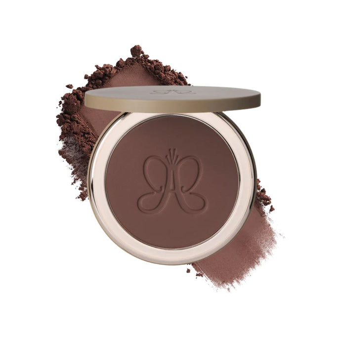 Anastasia Beverly Hills Smooth Blur Bronzer - Bronze Bay. Open compact with swatch behind