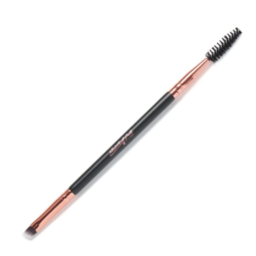 Double end brow brush with bronze plated 