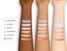 Multichrome Highlighter swatches on 3 different arms with names next to them