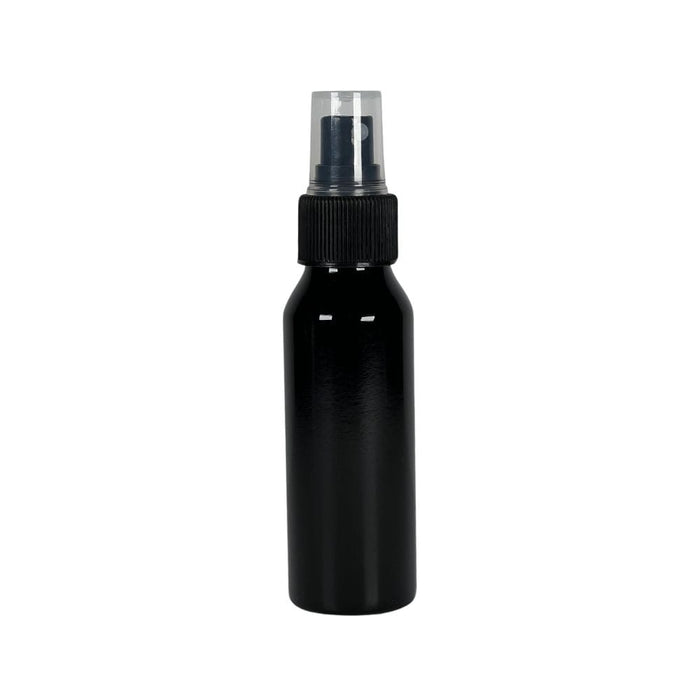 Empty Aluminum Spray Bottle 2 oz black metal