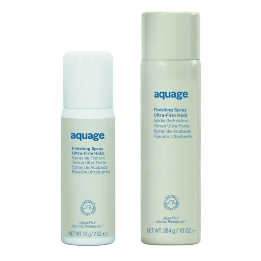 Aquage Finishing Spray Ultra-Firm Hold thumbnail—both sizes shown next to one another