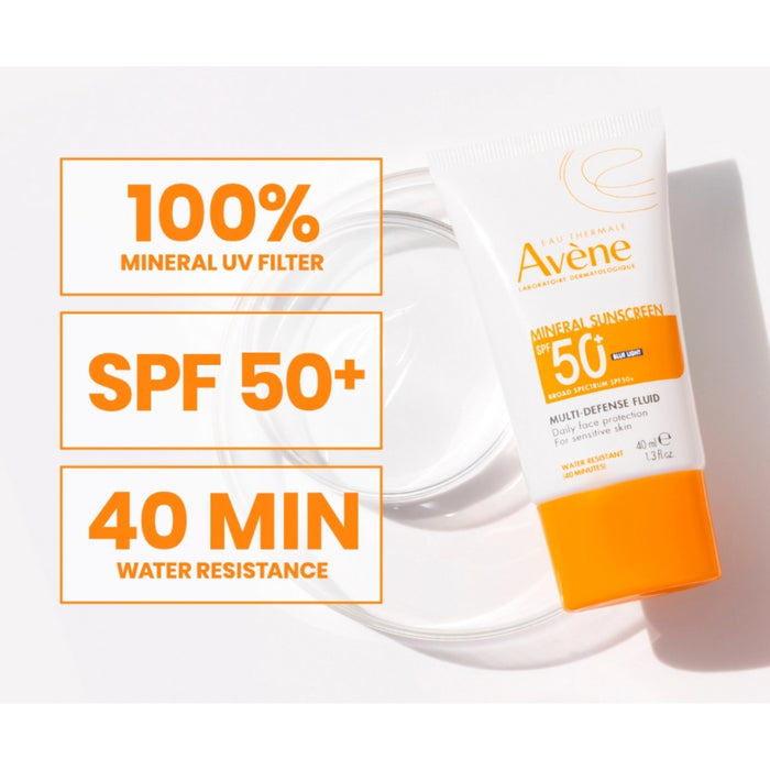 Avene Solaire UV Mineral Multi Defense Tinted Sunscreen Benefits.