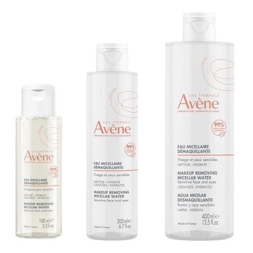 Avene Micellar Lotion Cleanser and Make-up Remover. All sizes in ascending order