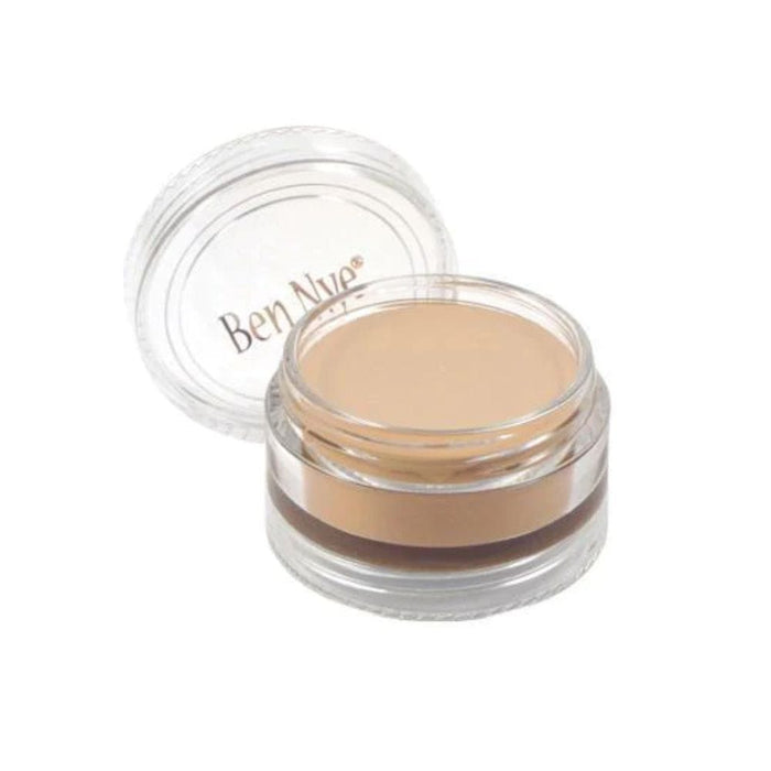 Ben Nye Coverette Cover-Up CC-0 Ultra lite in jar with lid behind
