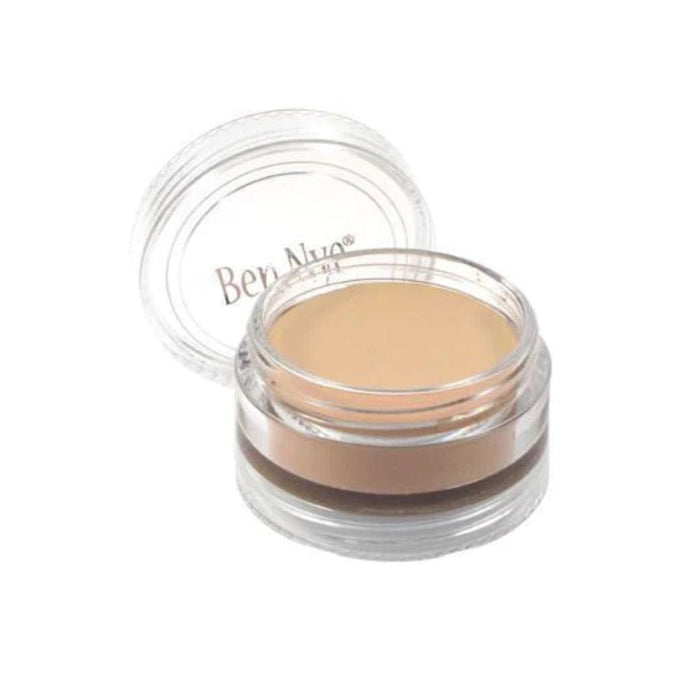 Ben Nye Coverette Cover-Up CC-2 Fair in jar with lid behind