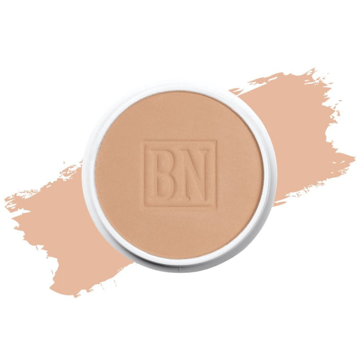 Ben Nye Color Cake Foundation PC 3W Tawny Peach with swatch behind