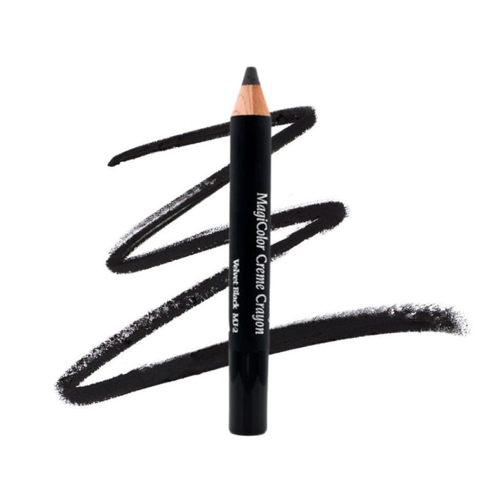 Ben Nye MagiColor Creme Crayon mj-2 velvet black with swatch behind