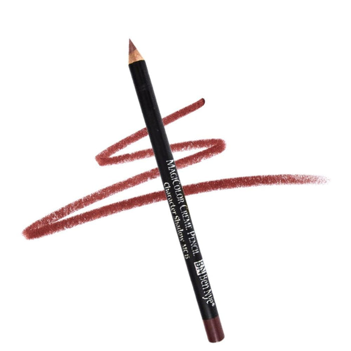 Ben Nye MagiColor Creme Pencil MC-15 Character Shadow with swatch behind it