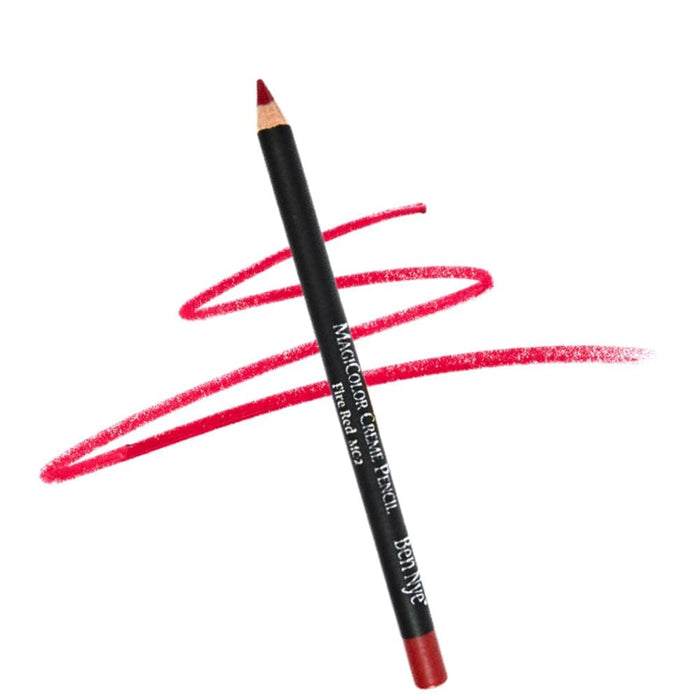 Ben Nye MagiColor Creme Pencil MC-2 Fire Red with swatch behind it